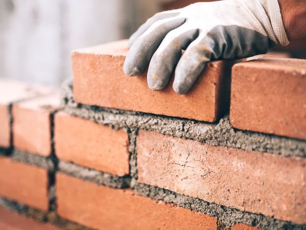 brick wall being built